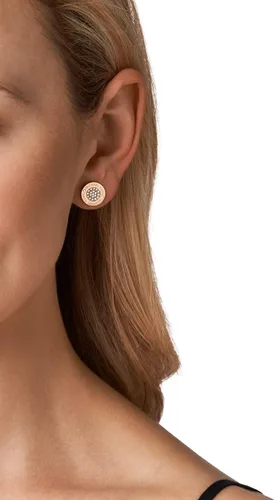 Vista 3 de Michael Kors - Aretes tipo dormilona, de acero inoxidable, con detalles de cristal