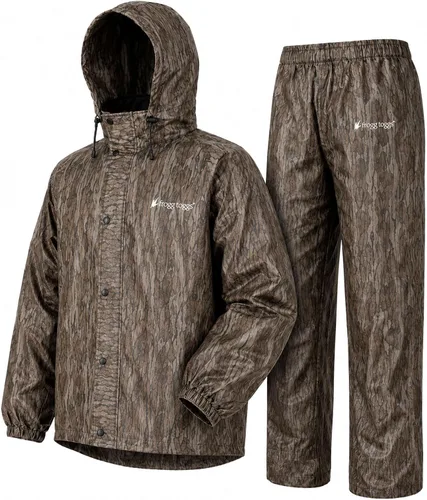 Vista 10 de FROGG TOGGS Traje de lluvia impermeable transpirable clásico de 3 capas para hombre, para todos los deportes Azul real/Negro
