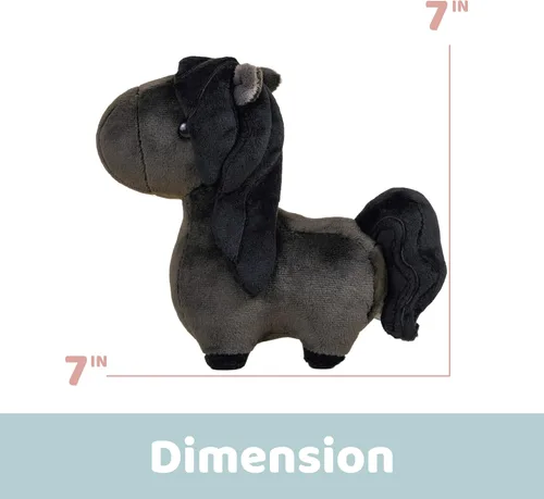 Vista 5 de Bellzi Caballo – Lindo juguete de peluche de 6.75 pulgadas – Suave y adorable regalo de peluche Horsi – Regalo perfecto para todas las edades – Mini