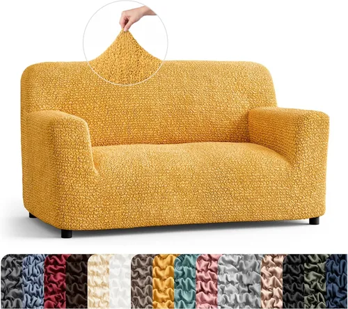 Vista 17 de PAULATO BY GA.I.CO. Funda para Silla - Funda para Sillón - Funda para Sillón - Funda de Tela Suave - Protector de Muebles Elegante de Ajuste Ceniza