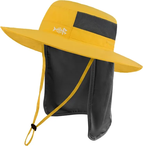 Vista 16 de BASSDASH Sombrero de pesca solar UPF 50+ resistente al agua con solapa desmontable para el cuello