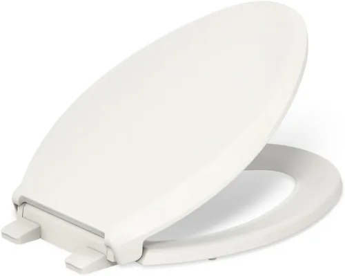 Vista 48 de KOHLER 4639-RL-0 Cachet ReadyLatch Asiento de inodoro redondo con cierre suave, color blanco