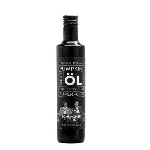 Vista 10 de Schlacher & Söhne Aceite de semilla de calabaza de estirio: 100% puro, prensado en frío, sin OMG, sin gluten, vegano, puede ayudar en el crecimiento