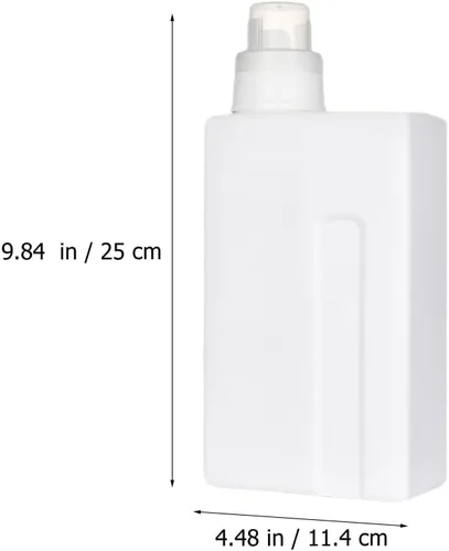 Vista 6 de Zerodeko Paquete de 2 botellas de lavandería recargables de 33 onzas a prueba de fugas, recipientes de detergente vacíos con tapas para el hogar