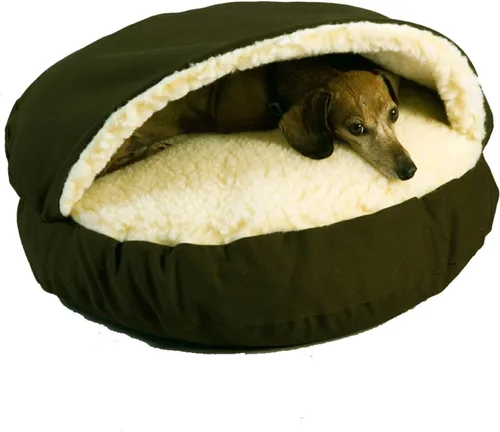 Vista 4 de Snoozer Cama Ortopédica de Lujo Estilo Cueva para Mascotas, Pequeña, Antracita For small sized pets, Removable washable cover, Calming covered dog
