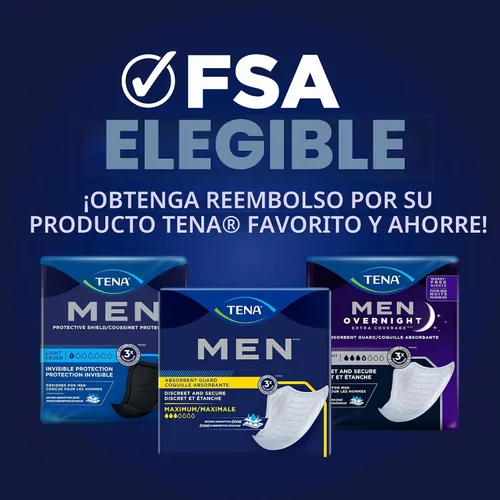 Vista 7 de Tena Protectores de incontinencia para hombres, absorción moderada, 48 unidades Engineered to fit the male anatomy, these discreet, cup-shaped