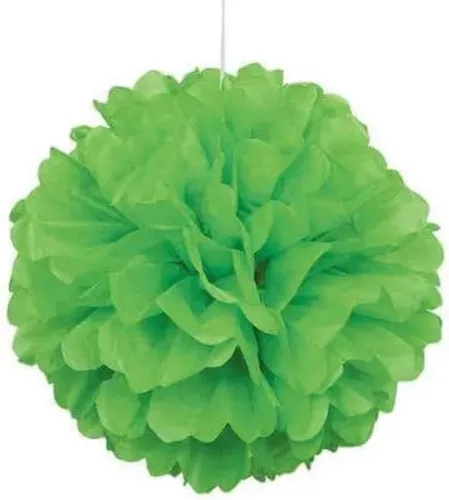 Vista 19 de Pompón de papel de seda color negro, de 16 pulgadas., talla única , Negro