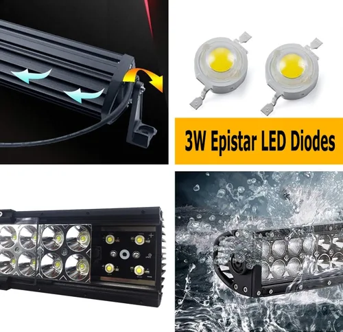Vista 2 de iJDMTOY Barra de luz LED de 20 pulgadas para montaje en rejilla inferior compatible con Dodge RAM 2500 3500 2020 en adelante, incluye barra de luz