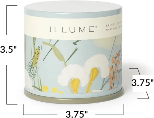 Vista 3 de Illume Beautifully Done Essentials Fresh Sea Salt Lata de tocador con aroma a vela