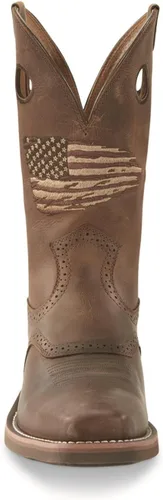 Vista 4 de Ariat Heritage Roughstock - Botas de trabajo de cuero con punta cuadrada para hombre