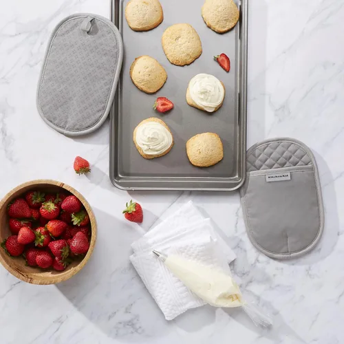 Vista 6 de KitchenAid Albany - Juego de toallas de cocina y soporte para ollas (paquete de 4)