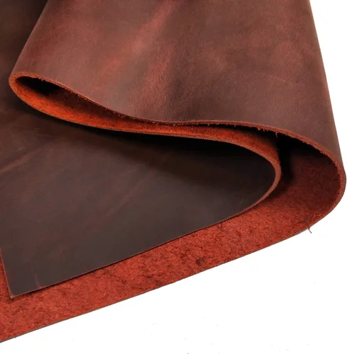 Vista 13 de Tas Trost 5/6 OZ 1.8-2.0mm Thick Cowhide Leather Pre-Cut Square Tooling Leathercraft, Crazy-Horse Leather Saddle Waxed Cow Skin DIY Craft 0.1 in