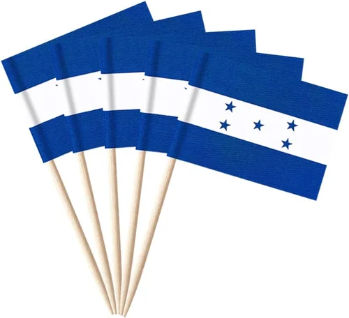 Vista 43 de stidsds 100 banderas de Antigua y Barbuda con palillos de dientes de Antigua y Barbuda, mini adornos pequeños para cupcakes de Antigua y Barbuda