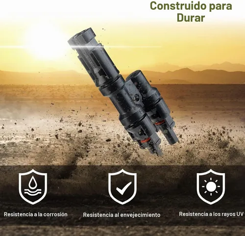 Vista 3 de HQST Conector de rama solar Y en par MMF+FFM para conexión paralela entre paneles solares (5 pares)