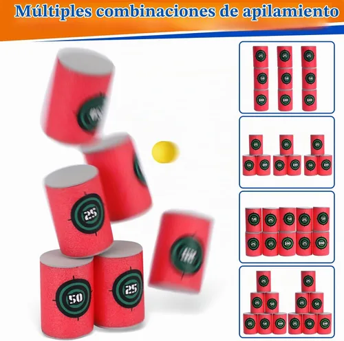Vista 4 de POKONBOY Objetivo de bala suave, objetivo de dardos de bala EVA compatible con pistolas Nerf Blasters