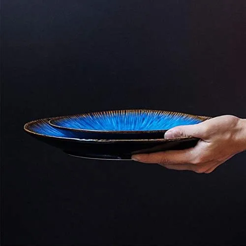 Vista 4 de Juego de 4 platos de cerámica para carne de cocina (estilo occidental)