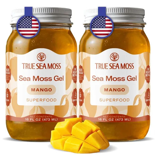 Vista 29 de TrueSeaMoss Gel de musgo marino – hecho en EE. UU. – Musgo marino silvestre, frutas y verduras en frasco – Manzana/Canela, paquete de 1
