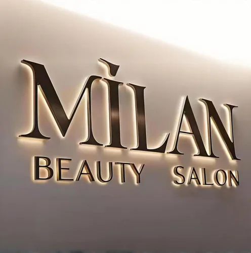 Vista 2 de Letras iluminadas personalizadas de acero inoxidable 3D para letreros de logotipo comercial (personalizadas, 8 letras)