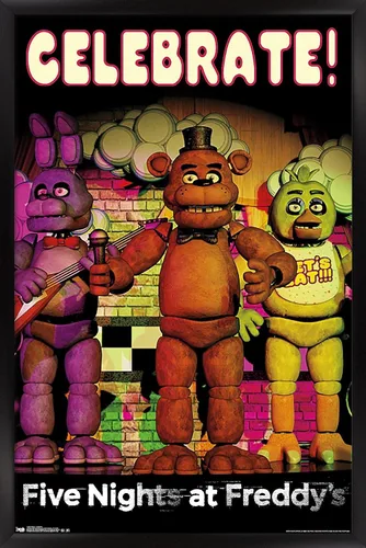 Vista 8 de Trends International Póster de pared de Five Nights at Freddy's - Celebrar la pared, 14.725 x 22.375 pulgadas, versión enmarcada de madera