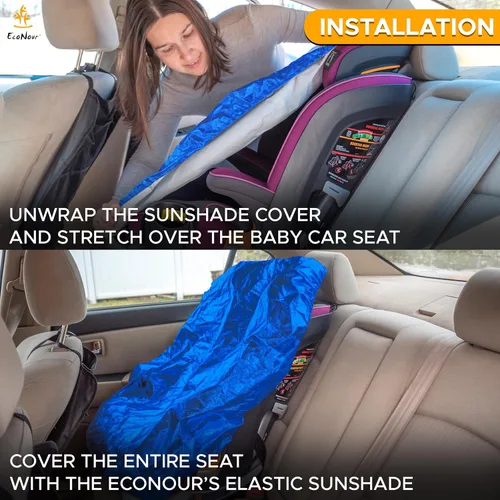 Vista 4 de EcoNour Protector de asiento de automóvil, funda impermeable para asiento de automóvil con acolchado grueso, protector de asiento trasero