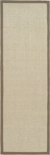 Vista 59 de Alfombra de sisal Safavieh, de color maíz y negro, tejida a mano, de la colección de fibras naturales; 5 x 8 pulgadas, NF441A, Tela, Gris / Gris