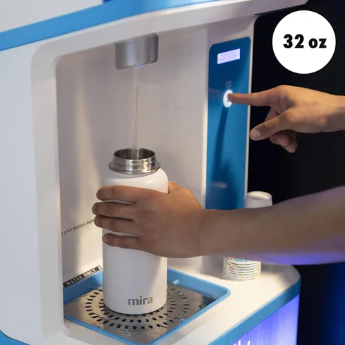 Vista 6 de MIRA - Botella de agua deportiva de acero inoxidable con aislante, termo de metal que mantiene el frío durante 24 horas y el calor durante 12 horas