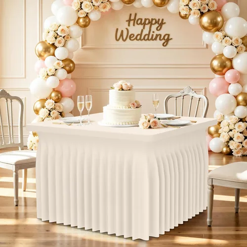 Vista 6 de Smiry Mantel de elastano, elástico ajustable para mesas rectangulares de 3 pies, impermeable, lavable, para exteriores, bodas, banquetes y fiestas