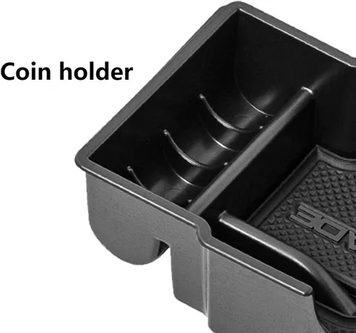 Vista 6 de EDBETOS Organizador de bandeja de consola central compatible con accesorios Jeep Renegade 2015-2019 2020 2021 2022 2023, caja de guantes de Negro