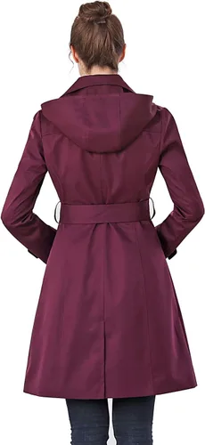 Vista 5 de BGSD Gabardina impermeable con capucha Eva para mujer - Tallas regulares y grandes
