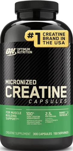 Vista 14 de Optimum Nutrition Cápsulas de monohidrato de creatina micronizada, aptas para Keto, 2500 mg, 100 cápsulas Micronized Creatine Monohydrate