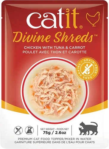 Vista 19 de Catit Divine Shreds Premium - Decoración de comida para gatos, pollo, paquete de 12