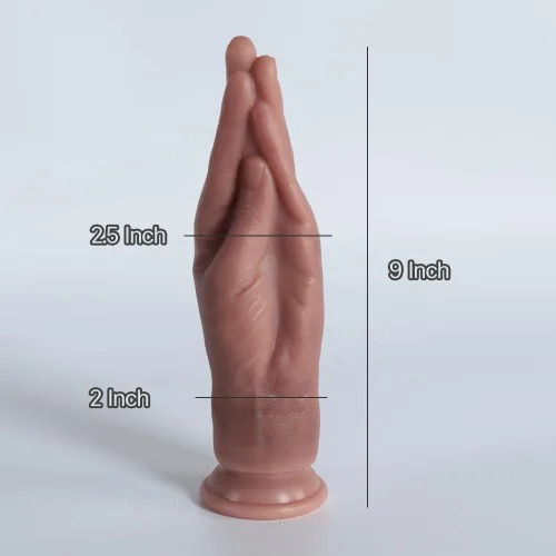 Vista 4 de Consolador grande y grueso de mano y puño para principiantes, silicona, extra grande, XL, ancho, consolador gigante, enchufe grande, juguetes