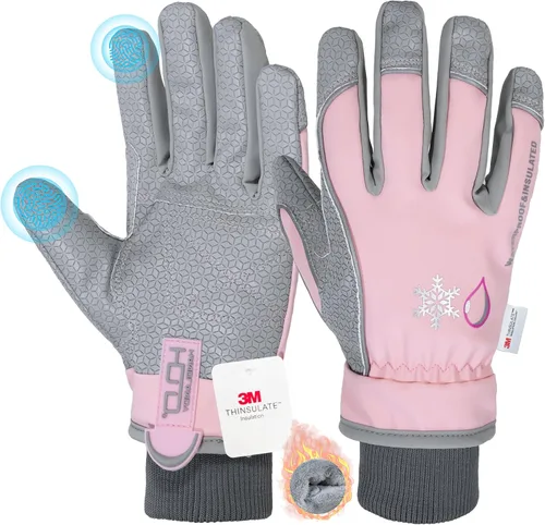 Vista 8 de HANDLANDY Winter Work Gloves, 3M Thinsulate Waterproof Insulated Glove for Men Women