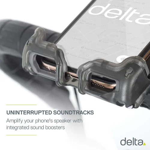 Vista 8 de Delta Cycle - Soporte de teléfono para bicicleta que se ajusta a cualquier manillar y se adapta a cualquier teléfono o iPhone, accesorios