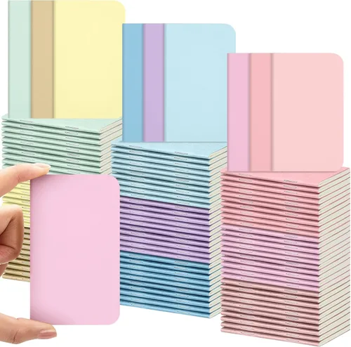 Vista 7 de Outus 90 cuadernos pequeños a granel de 2.5 x 4 pulgadas, cuadernos pequeños de papel de estraza de bolsillo de tapa suave para regalos