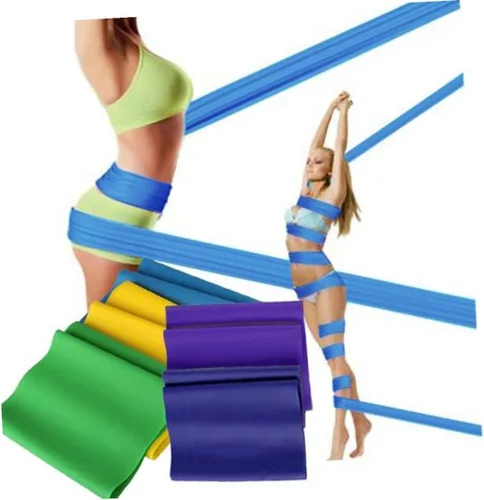 Vista 4 de INOOMP Banda de resistencia elástica de goma para yoga, pilates, ejercicio, fitness, cintura flexible, brazo, pierna, correa de entrenamiento
