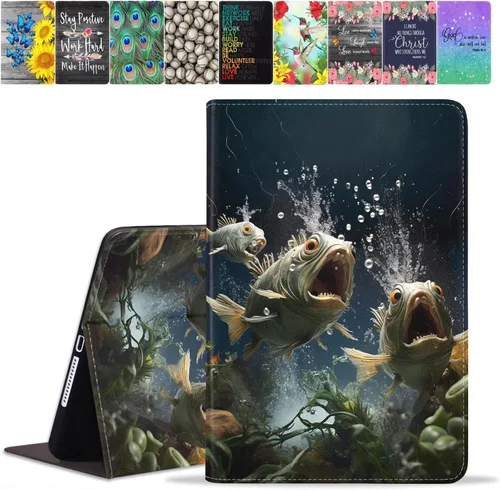 Vista 38 de Funda para Samsung Galaxy Tab A8 de 10.5 pulgadas (SM-X200/X205/X207), funda de piel sintética premium con función de encendido automático