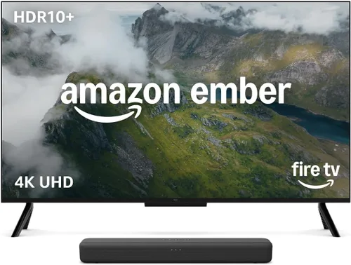 Vista 2 de Amazon Ember Serie 4 de 50" (modelo más reciente) con barra de sonido Fire TV