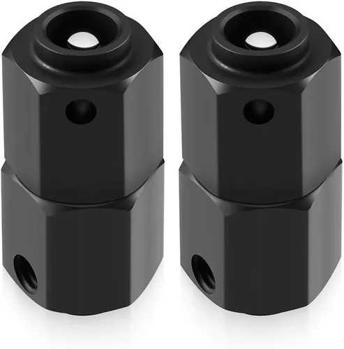 Vista 5 de RCLIONS Aluminio 0.472 in Hex Wheel Hex Hubs para TRX4 1/10 RC Crawler Car (negro)