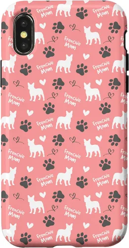 Vista 5 de Funda de regalo para iPhone 12 mini Frenchie mamá Bulldog francés rosa para mujer