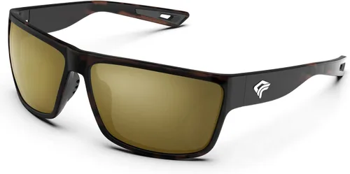 Vista 14 de TOREGE Gafas de sol deportivas polarizadas para hombres y mujeres, para ciclismo, correr, golf, pesca, gafas de sol TR26 Marco negro y lente nocturna