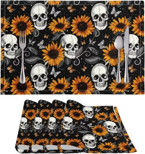 Vista 42 de BIGCARJOB Mantel individual de diseño personalizado, 4 piezas, tapete de mesa resistente al corazón, 12 x 18 pulgadas 1-diseño personalizado
