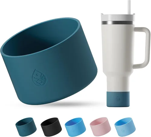 Vista 18 de Funda de silicona para botellas Stanley de 20-40oz, termos Hydro Flask, termos Simple Modern, termo Iron Flask, termos similares, accesorio