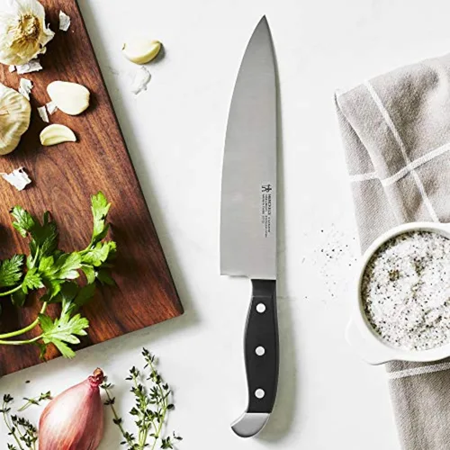 Vista 7 de HENCKELS - Cuchillo de chef de 8 pulgadas afilado como una navaja, diseñado en Alemania informado por más de 100 años de maestría, color negro