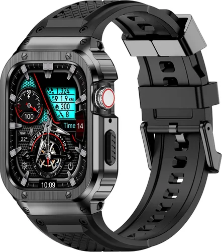 Vista 7 de Correa Deczone con Estuche de Acero Inoxidable Compatible con Apple Watch Series 9 8 7 SE 3 2 1/6 5 4 S 3 2 1 41mm 40mm 38mm, Bandas para iWatch
