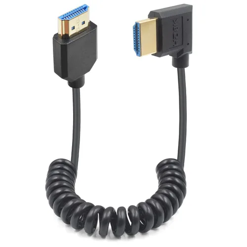 Vista 10 de Duttek Cable HDMI 8K Enrollado 3 pies - 6 pies, Cable HDMI 2.1 Enrollado 48Gbps, Cable HDMI Macho a Macho Extremadamente Delgado Soporta 8K@60Hz