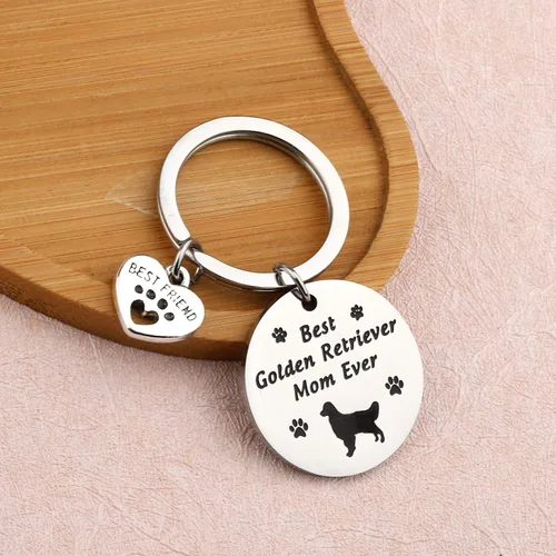 Vista 5 de FUSTMW - Llavero con texto Best Boxer Boston Terrier