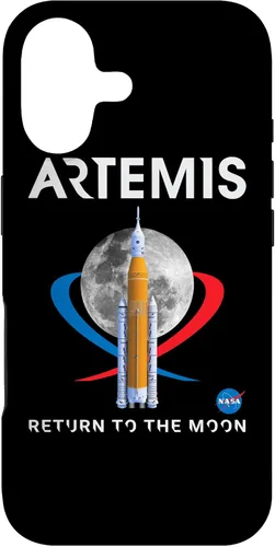 Vista 32 de Funda con logotipo para iPhone 15 Pro NASA Artemis Mission SLS Moon Insignia