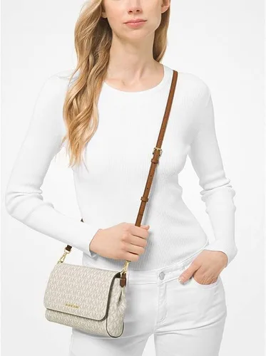 Vista 4 de MICHAEL KORS - Bolso cruzado convertible con logotipo mediano (firma de vainilla), Vainilla
