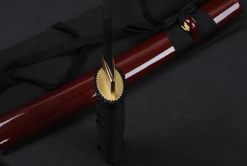 Vista 8 de Katana corta de espiga completa de acero al carbono Samurai japonés Tanto de acero al carbono